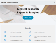 Tablet Screenshot of medical-research-papers.com